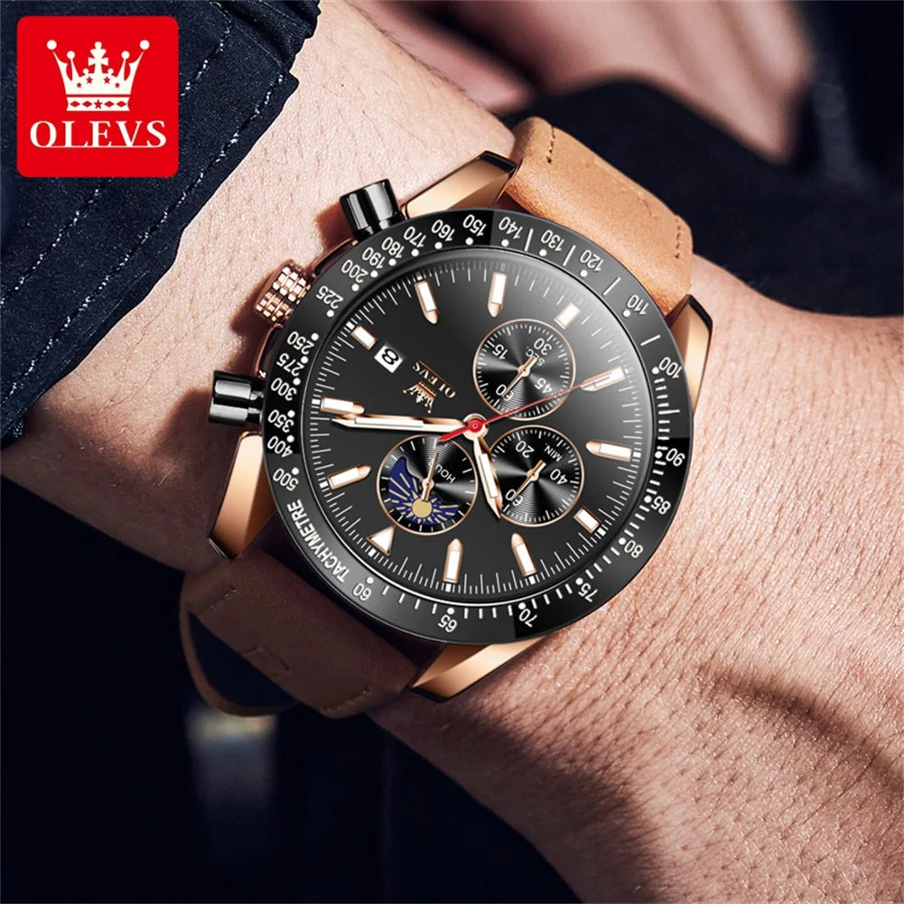 MONTRE EN CUIR POUR HOMMES