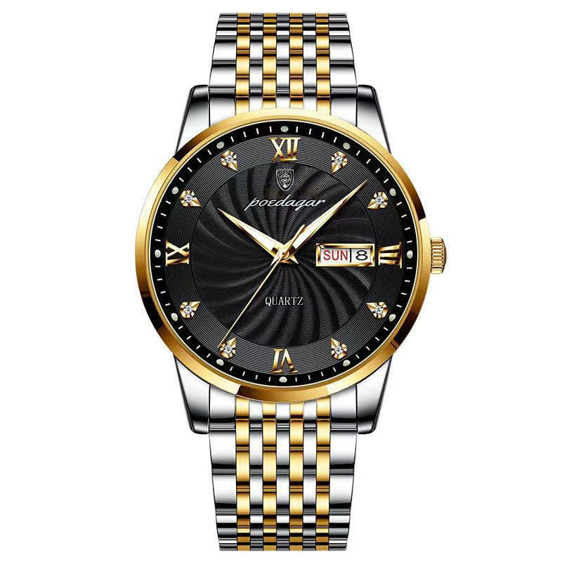 MONTRE ÉTANCHE, BRACELET EN ACIER INOXYDABLE POUR HOMMES