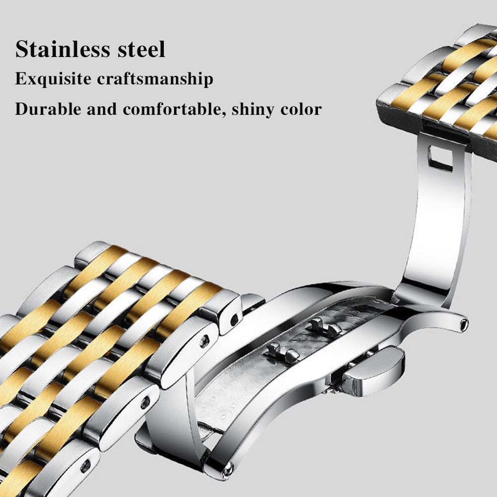 MONTRE ÉTANCHE, BRACELET EN ACIER INOXYDABLE POUR HOMMES