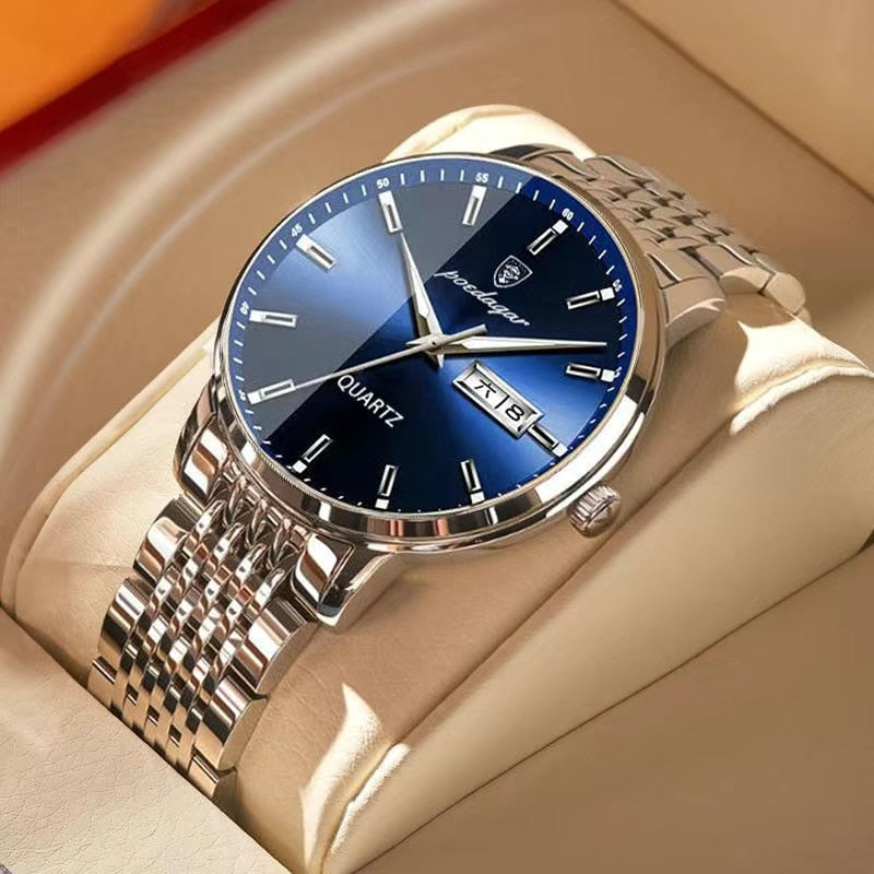 MONTRE ÉTANCHE, BRACELET EN ACIER INOXYDABLE POUR HOMMES