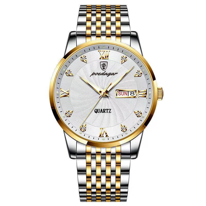 MONTRE ÉTANCHE, BRACELET EN ACIER INOXYDABLE POUR HOMMES