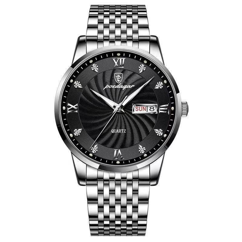 MONTRE ÉTANCHE, BRACELET EN ACIER INOXYDABLE POUR HOMMES