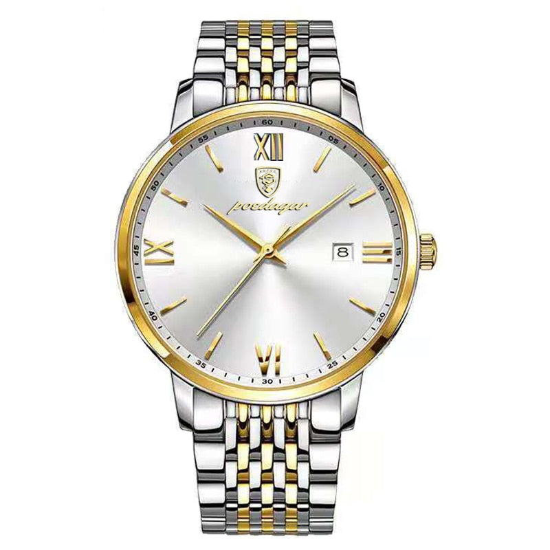 MONTRE ÉTANCHE, BRACELET EN ACIER INOXYDABLE POUR HOMMES