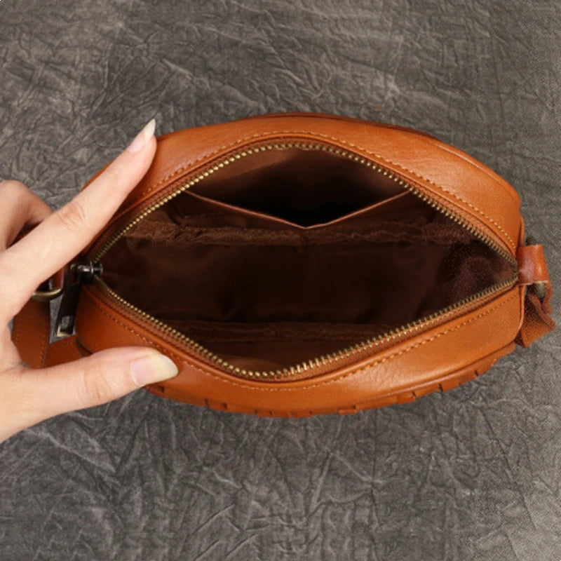 SAC À BANDOULIÈRE EN CUIR POUR FEMMES