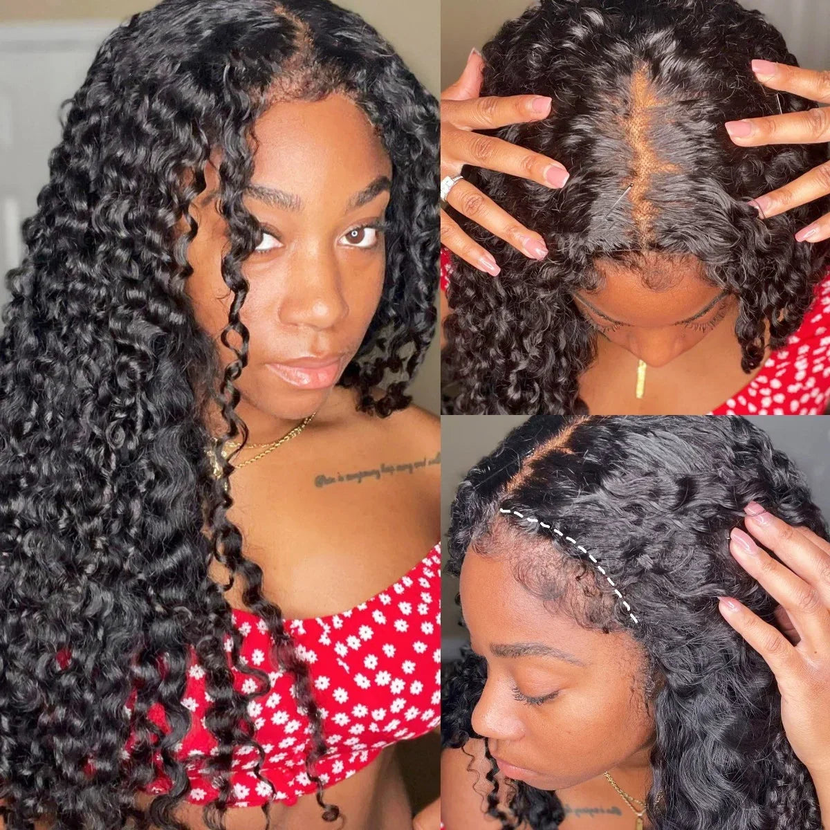 PERRUQUE CHEVEUX HUMAIN FRISÉS