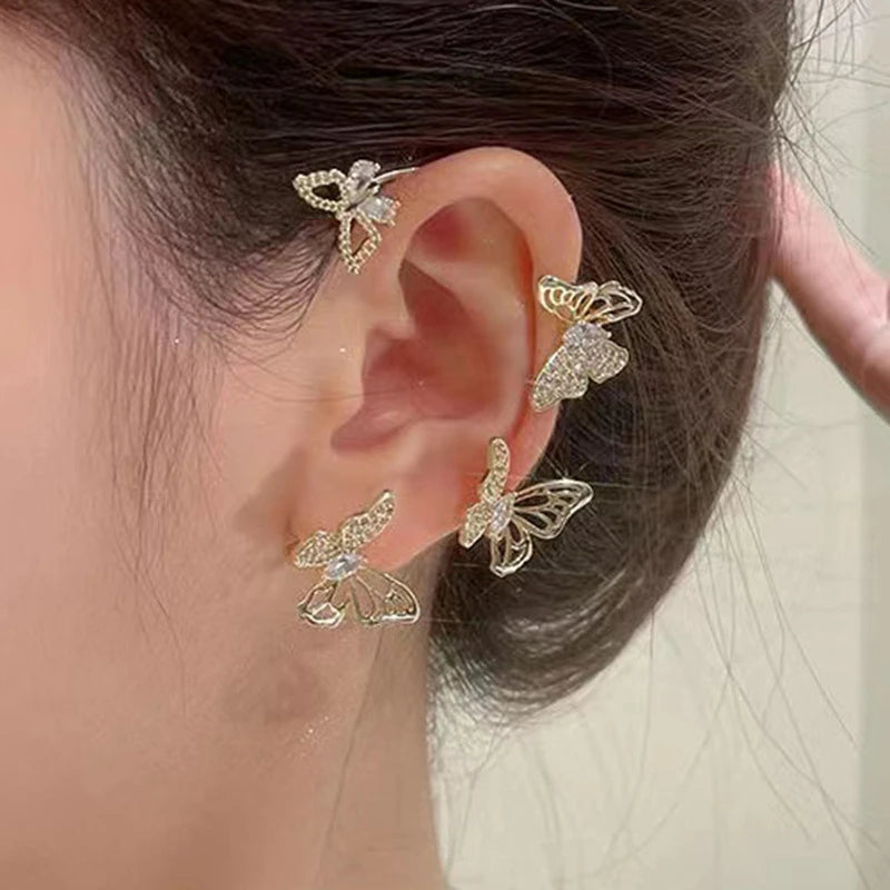 Clip d'oreille doré pour femme