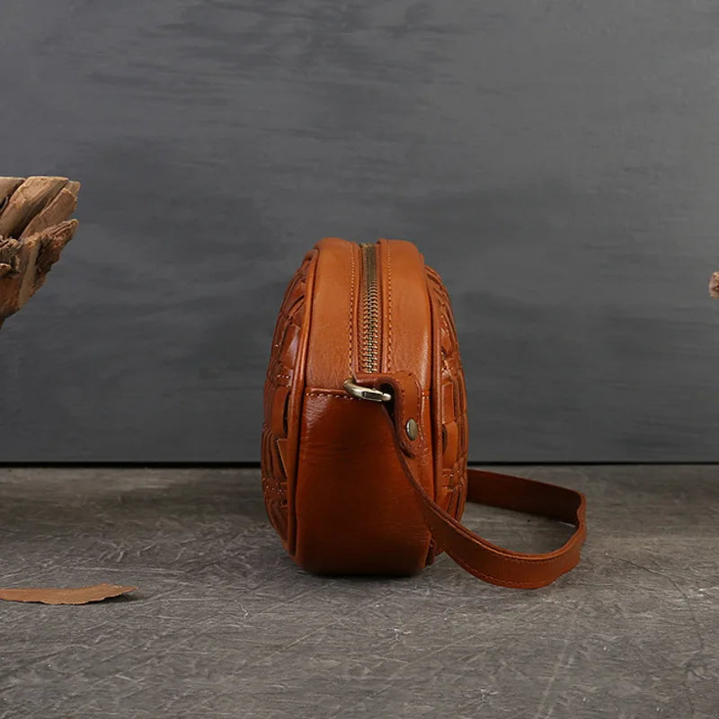 SAC À BANDOULIÈRE EN CUIR POUR FEMMES