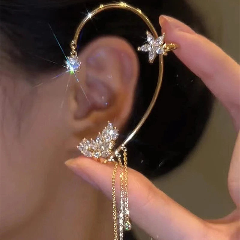 Clip d'oreille doré pour femme