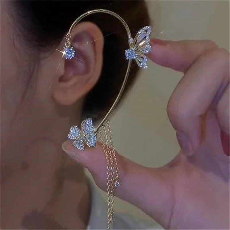 Clip d'oreille doré pour femme