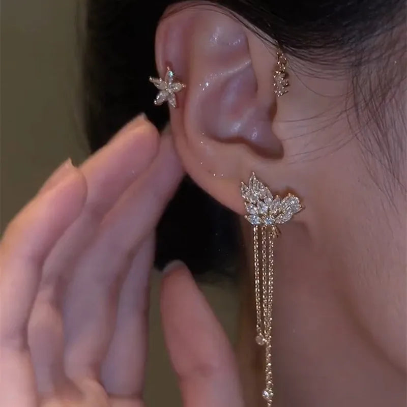 Clip d'oreille doré pour femme