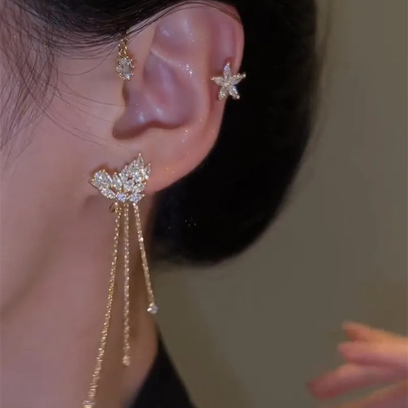 Clip d'oreille doré pour femme