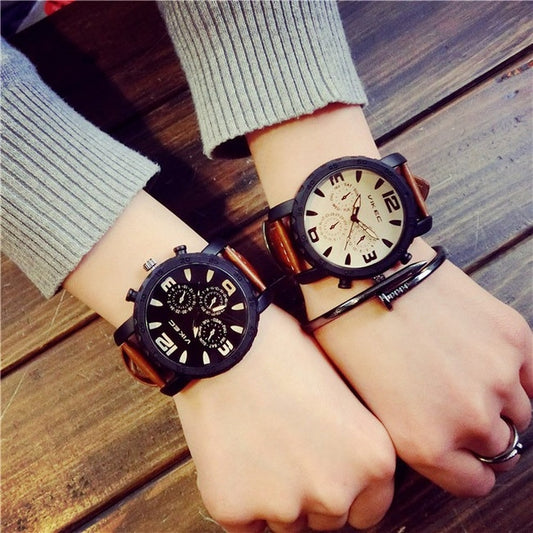 MONTRE POUR HOMMES ET FEMMES EN CUIR