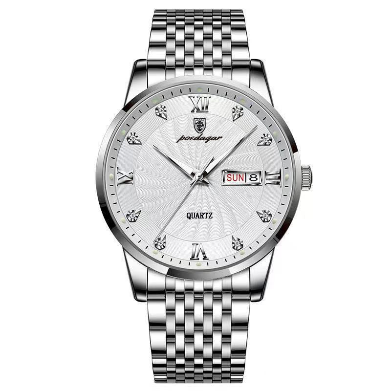 MONTRE ÉTANCHE, BRACELET EN ACIER INOXYDABLE POUR HOMMES