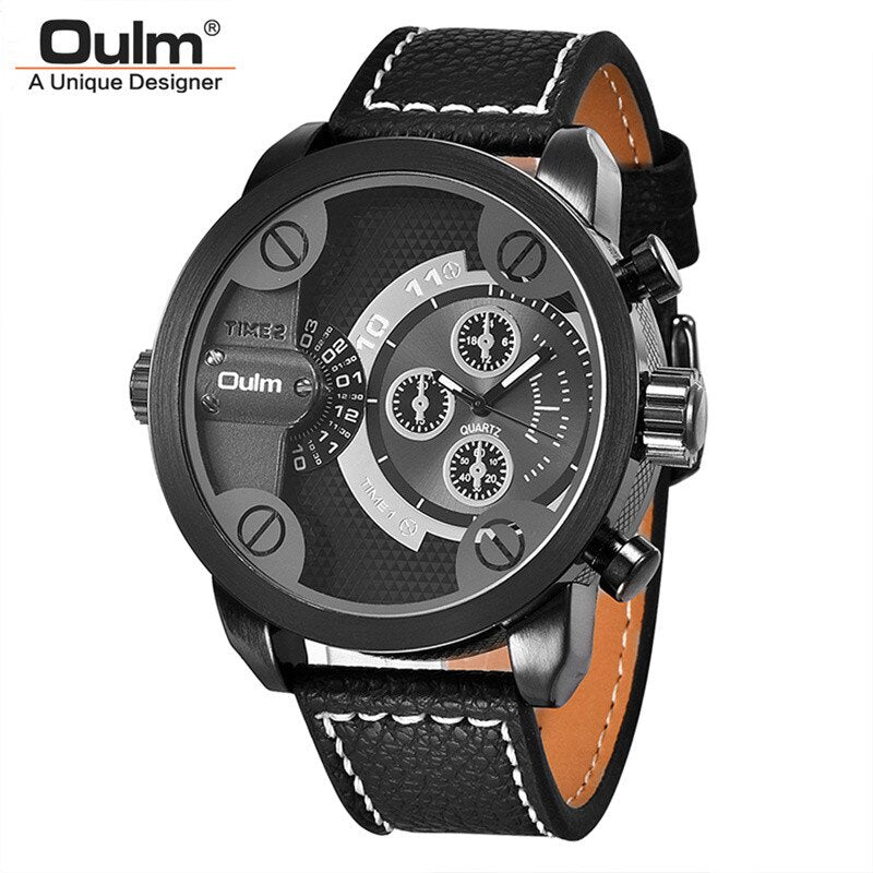 Lot De Montres Homme MIKT Mundell – Noir Et Cuir – Style Casual – Neuves